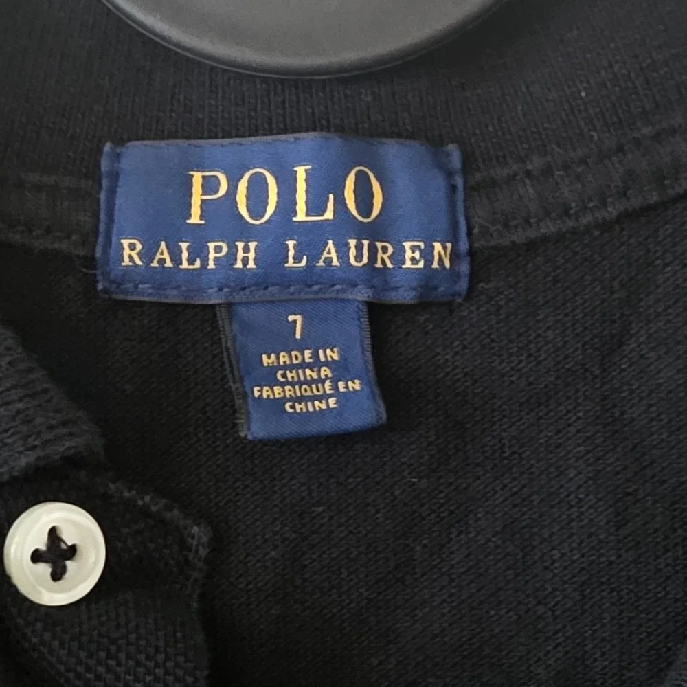 Ralph Lauren Polo Kids Size 7 Black With Red Pony Logo See Description